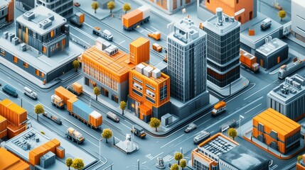 Futuristic Smart City Logistics Ecosystem with Urban Warehousing, Microtransit, and Last-Mile Solutions