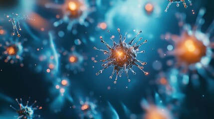  virus particles floating in room,  community transmission