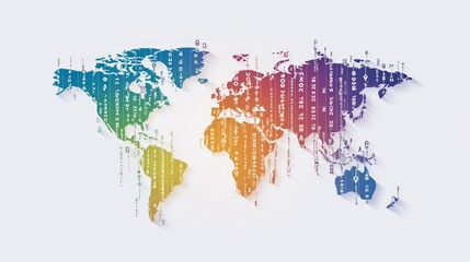 Obraz premium World map with markers for business or travel infographics design, flat vector illustration of a grey world on a white background.