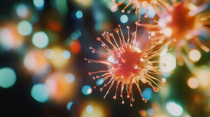  virus particles floating in room,  community transmission