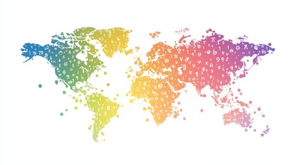 Fototapeta premium World map with markers for business or travel infographics design, flat vector illustration of a grey world on a white background.