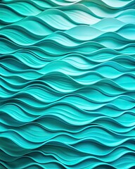 Wavy turquoise pattern resembling ocean waves.