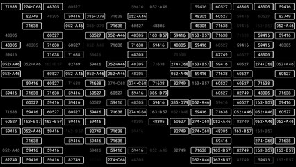 Absract plate numbers HUD digital background technological infographic background 2DTexture. 2GFX Technology Sci Fi data text