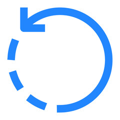 Rotate icon. rotate, reload, refresh, restart, arrows, circles, again, shapes, recurrent, edit tools. Vector icon illustration