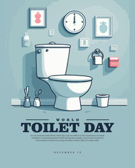 World Toilet Day social media post banner template