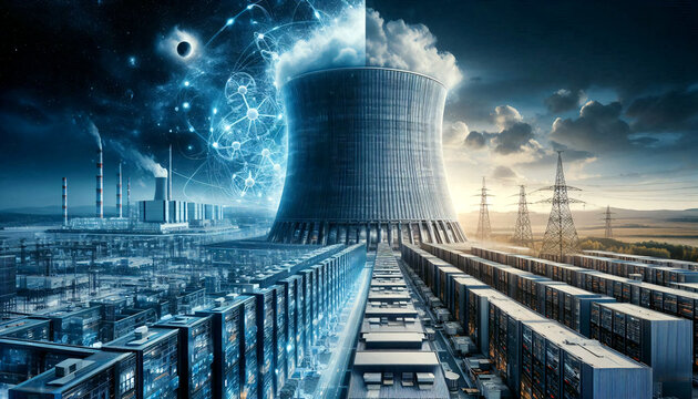 Neubau Zukunftsf&auml;higer Atomkraftwerke ist essentiell zur Energieversorgung der n&auml;chsten Generation. Im Bau befindliche Mega-Reaktoren.