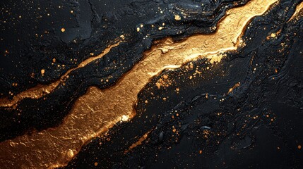 Abstract high quality marbled texture with golden highlights, noble background