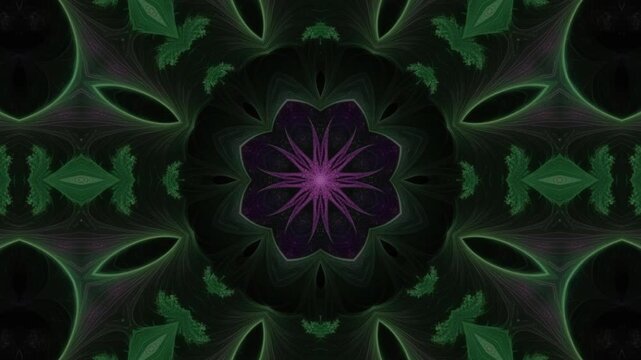 kaleidoscopic motion design background. Intricate geometric VJ loop. Seamlessly looping animation