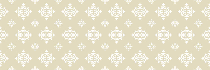 Historical floral web banner, seamless pattern background design