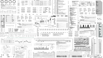user interface infographic elements HUD technological . white background Texture.HUD 2GFX Technology Sci Fi 2D texture.2