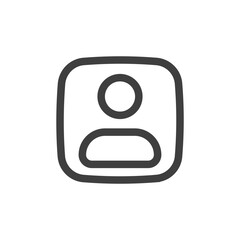 User profile icon outline style