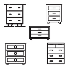Chest of Drawers vector 