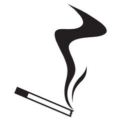 cigarette icon with smoke