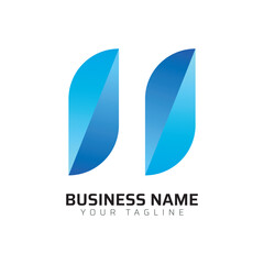  H abstract modern minimalist premium typography 3d colorful letter logo design template
