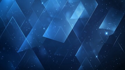 Blue geometric background vector presentation design, with dark blue and light blue tones