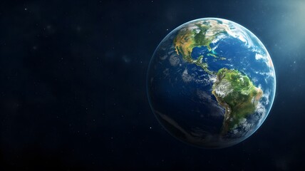 Earth's Celestial Odyssey Galactic Blue Horizon - Copy Space