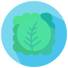 cabbage round flat vector icon