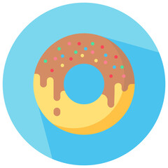 donut round flat vector icon