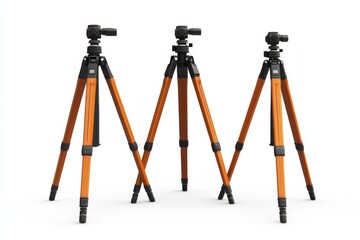 High-Quality Tripod for Photography and Video Production isolated on White Background