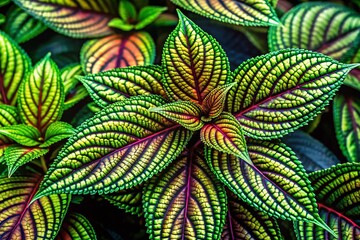 Unique Awl-Shaped Leaves in Nature Showcasing Intricate Patterns and Vibrant Green Colors