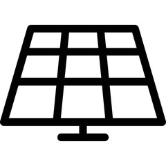Simple vector icon solar panel