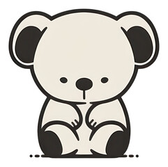 PNG Koala Animal stencil cartoon toy.