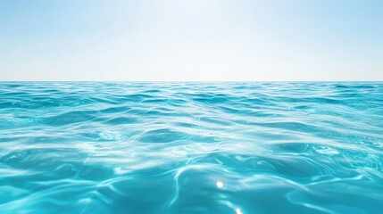 Serene Blue Ocean Waves with Soft Ripples and Calming Horizon