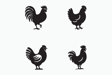 Hen silhouette vector art