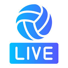 volleyball gradient icon