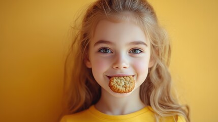 Naklejka premium Close up of entrepreneur woman hands holding cereal snack bar working on laptop at home office