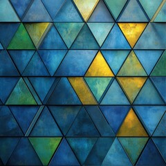 Light green and yellow geometric shapes forming a sharp and minimalistic