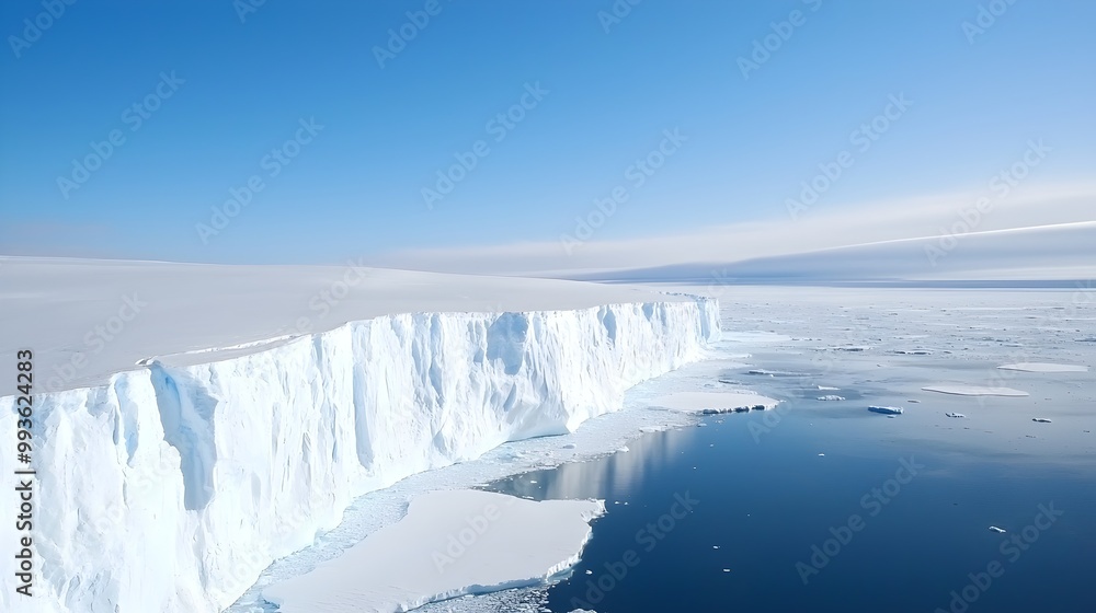 Poster melting glaciers the urgent call for climate change awareness - visualizing the impact of global war
