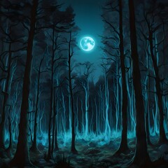 bioluminescent forest 