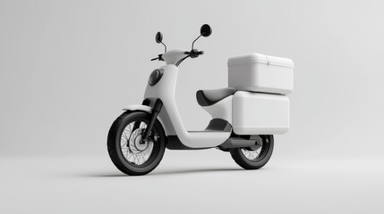 Delivery concert , white car mock up , generated AI