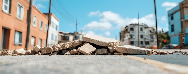 Fototapeta premium Seismic Wave Impact on Structural Resilience - Advancements in Earthquake-Proof Engineering for Safer Urban Development