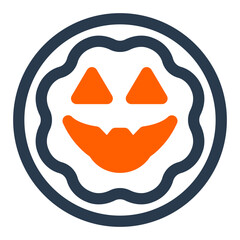 Smiling Jack-o'-lantern Halloween Donut