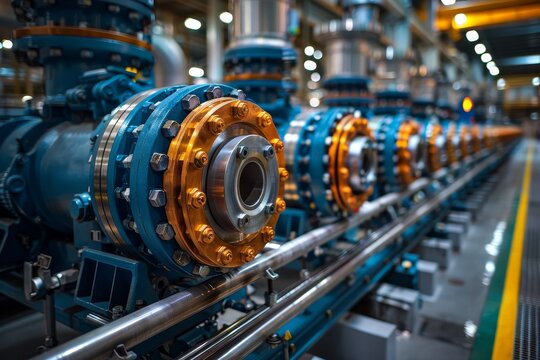 Cutaway view of side channel vane pump and compressor equipment in hydro plant demonstration