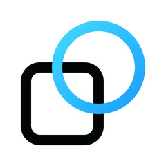 Obraz premium Shape builder icon. shape builder, shapes, graphic, graphic design, tool, graphic tool, interface, edit tools. Vector icon illustration