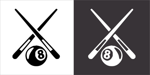 Illustration vector graphics of billiard icon