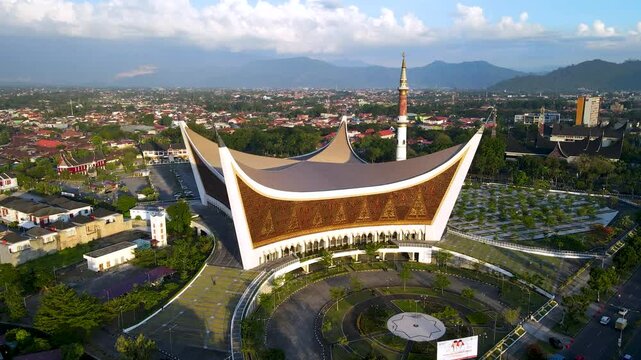 The Great Mosque of West Sumatra is a mosque in Padang, West Sumatra, Indonesia. The building is distinctive with pointed roofs at each corner. the second-largest mosque in Sumatra