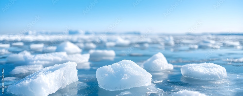 Poster endangered polar species struggle on shrinking ice fields - visualizing climate change impact and ur