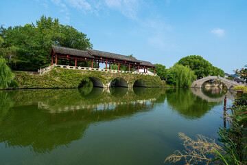 Anchang Ancient Town Scenic Area in Shaoxing, Zhejiang, China