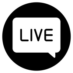 live chat glyph icon