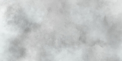 Abstract white and gray isolated cloud cumulus clouds. Gray aquarelle painted realistic fog or mist smoky textured canvas design. White and ash messy wall stucco texture background.	
