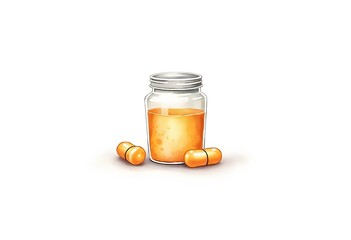 Various medicines on a jar