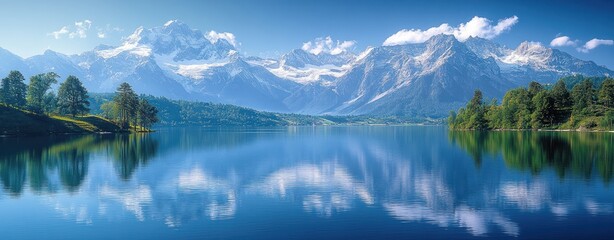 Fototapeta premium Mountain Lake Serenity