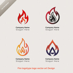 Blazing Flame Logotype logo Vector Art Design