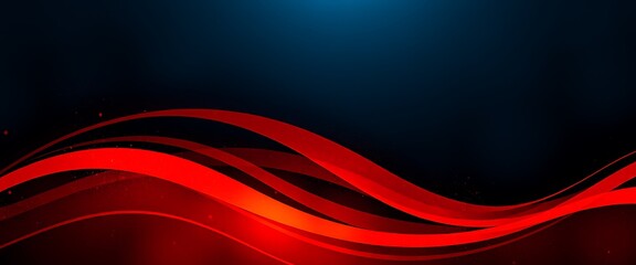 Grainy noisy poster background, dark blue orange red color wave black backdrop abstract header banner design