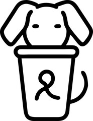 logo for a coffee shop, dog-friendly, comfort, coziness, natural colors, icon outline