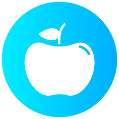 apple round glyph vector icon